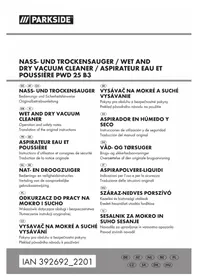 Notice PARKSIDE PWD 25 B3 Aspirateur