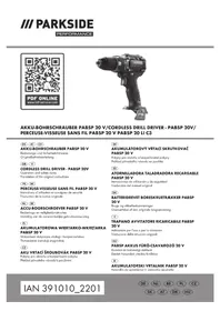 Notice PARKSIDE PABSP 20 LI C3 Perceuse