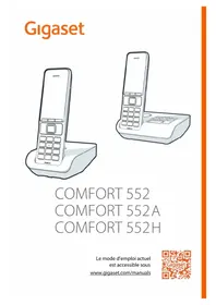 Notice GIGASET COMFORT 552H Téléphone