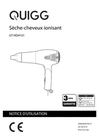 Notice QUIGG GTHDIRF03 Haartrockner
