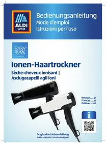 Notice Easy Home GTHDIGS12 Haartrockner