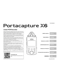 Notice TASCAM PORTACAPTURE X6 Enregistreur audio