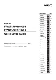 Notice NEC PV800UL Projecteur