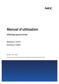 Notice NEC MULTISYNC M861 Moniteur
