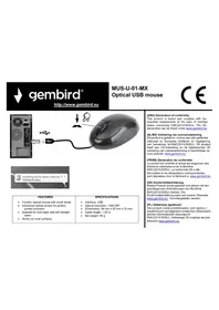 Notice Gembird MUSU01MX Souris