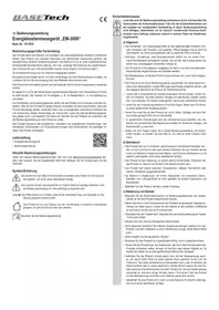 Notice BASETECH EM3000 Meetinstrumenten