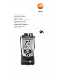 Notice Testo 810 Mérőeszközök