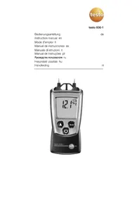 Notice Testo 6061 Mérőeszközök