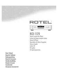 Notice ROTEL RCD1570 Cd-speler/recorder