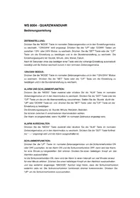 Notice TECHNOLINE WS 8004 Horloge