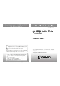 Notice TECHNOLINE MA 10800 Station Météo