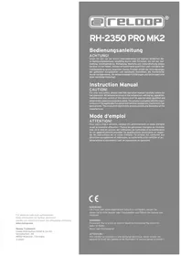 Notice Reloop RH2350 PRO MK2 Ecouteur