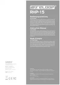Notice Reloop RHP15 Ecouteur