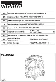 Notice MAKITA VC006GM Aspirateur sans fil