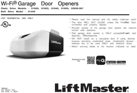 Notice LIFT-MASTER 81600 Porte de garage