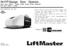 Notice LIFT-MASTER 81550 Porte de garage