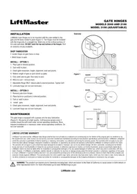 Notice LIFT-MASTER 2000 Charnière de portail