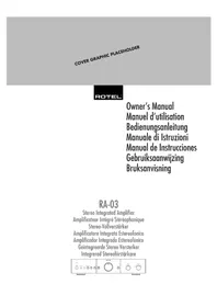 Notice ROTEL RA03 Ontvanger