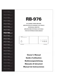 Notice ROTEL RB976 Recepteur