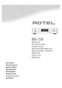 Notice ROTEL RDG1520 Récepteur audio