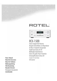 Notice ROTEL RCX1500 Ontvanger
