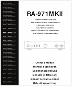 Notice ROTEL RA971 MKII Ontvanger