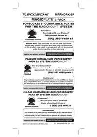 Notice Scosche MPRNDRKSP Accessoire pour téléphone mobile