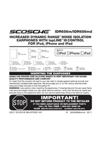 Notice Scosche IDR656M Bouchon d'oreille