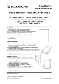 Notice Scosche IPD2GCFBK Étui pour tablette