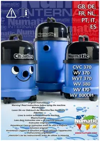 Notice Numatic CHARLES CVC3712 Vacuum Cleaner
