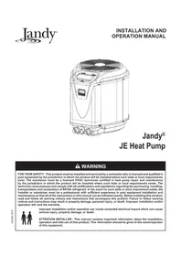 Notice Jandy JE3000T Bomba de calor