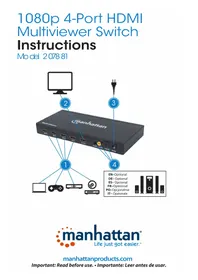 Notice MANHATTAN 207881 Commutateur HDMI