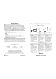 Notice MANHATTAN 461382 Support mural pour téléviseur