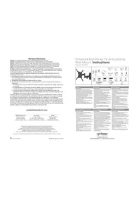 Notice MANHATTAN 461405 Support mural pour téléviseur