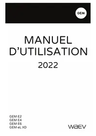 Notice GEM E4 (2022) Voiture