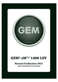 Notice GEM EM1400 LSV (2015) Voiture