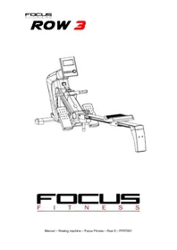 Notice Focus Fitness ROW 3 Rameur