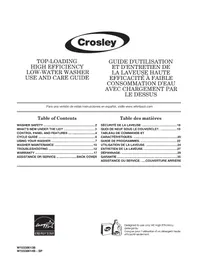 Notice Crosley CAW11544EW Machine à laver