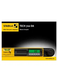 Notice Stabila TECH 700 DA équipements de mesure