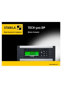 Notice Stabila TECH 500 DP équipements de mesure