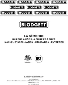 Notice Blodgett 911P Four à pizza