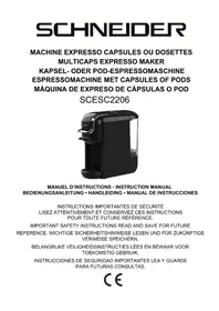 Notice SCHNEIDER SCESC2206B Machine à café