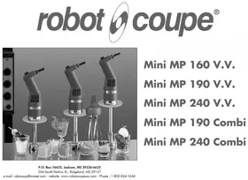 Notice Robot Coupe MINI MP 240 COMBI Blender