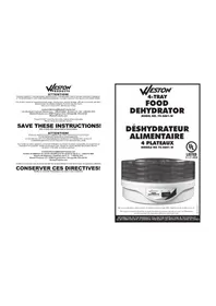 Notice Weston 750601W Déshydrateur alimentaire