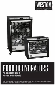 Notice Weston 280301W Déshydrateur alimentaire