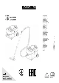 Notice Kärcher T 101 ADV HEPA Шаңсорғыш