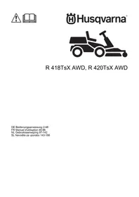 Notice HUSQVARNA R 418TSX AWD Tracteur de jardin