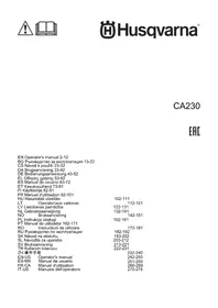 Notice HUSQVARNA CA230 Débroussailleuse