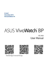 Notice ASUS VIVOWATCH BP HCA04 Reloj deportivo