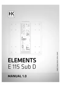 Notice HK AUDIO ELEMENTS E 115 SUB D Haut-parleur